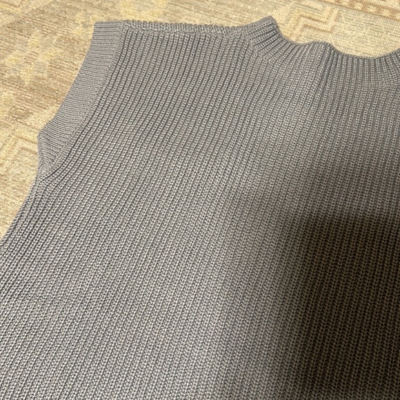 NWOT Ugerlov knit pullover short sleeve Crochet Sweater Size M LIGHT Gray Color - Picture 5 of 14